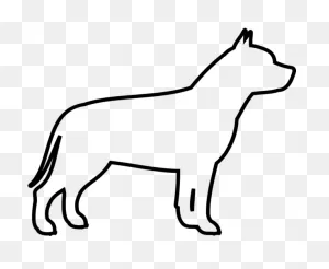 Pit Bull Rubber Stamp - Outline Of A Pitbull Clipart - Full Size ClipartFlare.com 