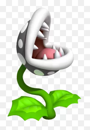 Inky Piranha Plants Are Black Piranha Plants - Super Mario Venus ClipartFlare.com 