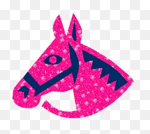 Pink Horse Head Glitter Graphic Glitter Graphic Comment - Clipart ClipartFlare.com 
