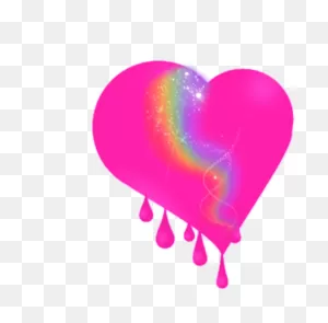 Remix Bleedingheart Rainbow Pink Heart Glitter Sparkle - Heart ClipartFlare.com 