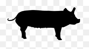 Onlinelabels Clip Art - Pig Silhouette