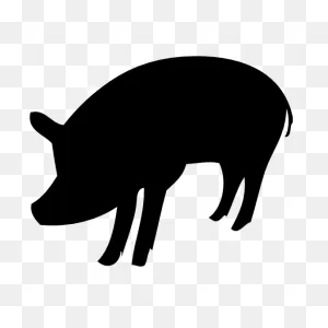 Pig Silhouette Sticker