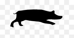 Pig Silhouette | Public Domain Vectors