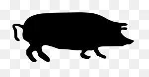 Pig Silhouette Clip Art - High Res Pig Silhouette | Full Size Png ClipartFlare.com 