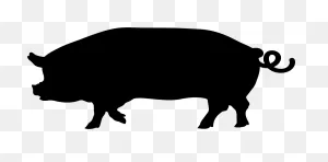 Pig Silhouette Clip Art - Pig Silhouette Png Transparent Png ClipartFlare.com 