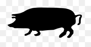Pig Silhouette Clip Art - Pig Silhouette Png Download - 800*416 ClipartFlare.com 