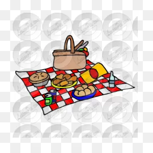 Picnic Picture For Classroom / Therapy Use - Great Picnic Clipart