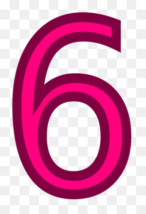 Pink Clipart Number 6 - Clip Art 6 Png - (408X597) Png Clipart ClipartFlare.com 