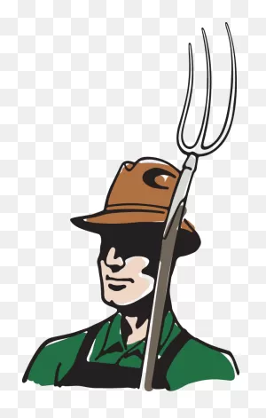 467Ra - Farmer With Hat And Pitchfork