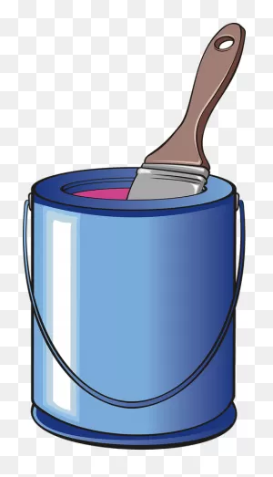 Painting Brush Pot - Dibujo Bote Pintura Png Clipart - Full Size ClipartFlare.com 