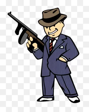 Shotgun Clipart Fallout New Vegas - Pip Boy Tommy Gun - Png ClipartFlare.com 