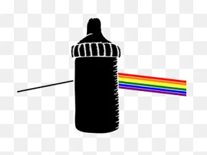 Pink Floyd Clipart Dark Side The Moon - Pink Baby Bottle Clip Art ClipartFlare.com 