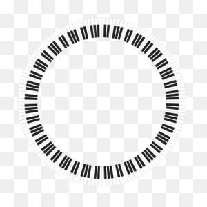Piano Keys Circle Inverted - ClipartFlare