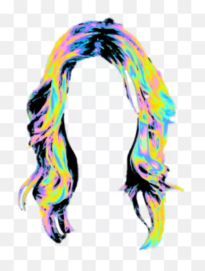 Hair #rainbowhair #wig #multicolour - Picsart Photo Studio Clipart ClipartFlare.com 