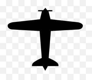 Silhouette Of An Airplane | Public Domain Vectors