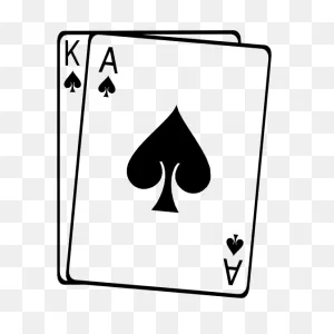 Playing Cards King And Ace Of Spades Sticker