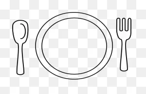 Dinner Plate Clipart Black And White - ClipartFlare - ClipartFlare