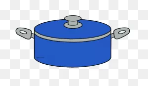 Miniclips:pots And Pans Clip Art By Phillip Martin, Blue Pot
