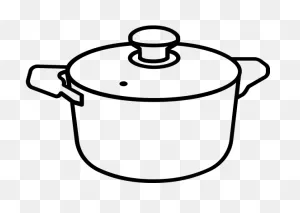 Pot Rubber Stamp - Cooking Clipart - Full Size Clipart (#614444 ClipartFlare.com 