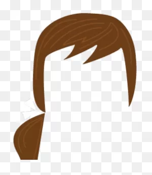 Brown Hair Clipart Ponytail - Brown Hair Ponytail Clipart - Png ClipartFlare.com 