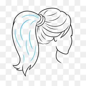 How To Draw A Ponytail - Really Easy Drawing Tutorial