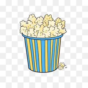 How To Draw Popcorn - Really Easy Drawing Tutorial