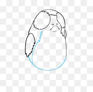 How To Draw Porg From Star Wars - Really Easy Drawing Tutorial