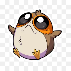 Star Wars Cute Baby Porg Sticker - Sticker Mania
