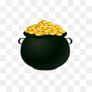 A Pot Of Gold Vector Image | Free PNG-WebP