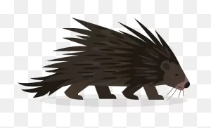 Hedgehog Clipart Tracks - Porc Épic Clipart - Png Download - Full ClipartFlare.com 