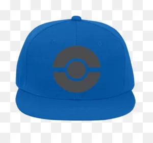 Pokemon Trainer Blue Wool Blend Snapback Flat Bill Hat