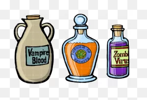 A Set Of Witch Potions.