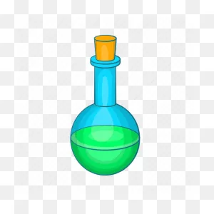 Bottle, Cartoon, Cork, Green, Liquid, Medicine, Potion Icon - Download ClipartFlare.com 
