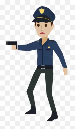 Policeman Png - Police Officer With Gun Cartoon Clipart - Full ClipartFlare.com 