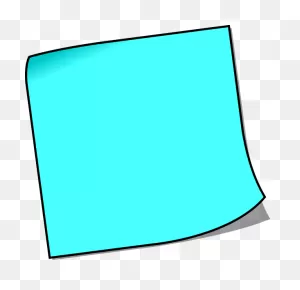Post-It Clipart Blank - Blue Sticky Note Clipart - Png Download ClipartFlare.com 
