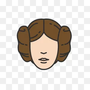 Fisher Lady Princess Leia Starwars Icon - Famous Character Vol 1 ClipartFlare.com 