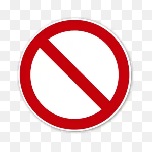 Die Cut Prohibited Sign Sticker – @ Stickerapp Shop