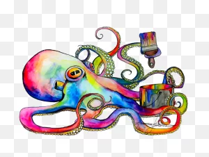 For The Love Of Octopuses By Jadasartvision - Psychedelic Clipart ClipartFlare.com 