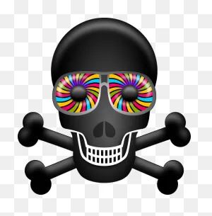 Psychedelic Skull Bones - Free Vector Graphic On ClipartFlare