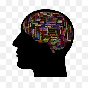 Man Head Psychology Brain Wordcloud | Free PNG-WebP
