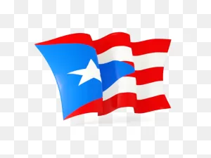 Waving Flag. Illustration Of Flag Of Puerto Rico