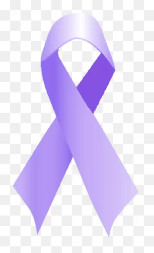Purple Ribbon To Fight Cancer Free Image Download