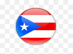 Round Icon. Illustration Of Flag Of Puerto Rico