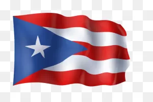 Waving Flag Of Puerto Rico