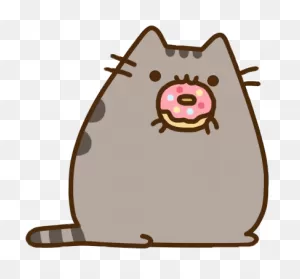 Pusheen Eating Donut Transparent Png - Stickpng