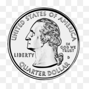 Us Quarter Dollar Coin Vector Drawing | Public Domain Vectors