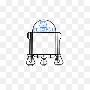 How To Draw R2D2 - Step By Step Easy Drawing Guides - Drawing Howtos