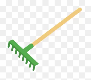 Green Leaf Rake Transparent Png - Stickpng