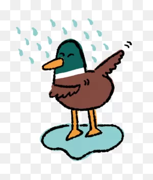 Rain Duck Sticker For Ios & Android | ClipartFlare