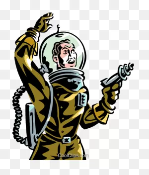 Astronaut With Ray Gun Science Fiction Royalty Free Vector Clip ClipartFlare.com 